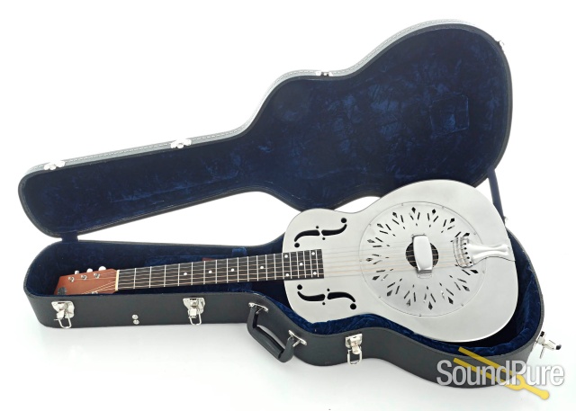 National Raw Steel Resonator 14 Fret Guitar #24672 — image 4