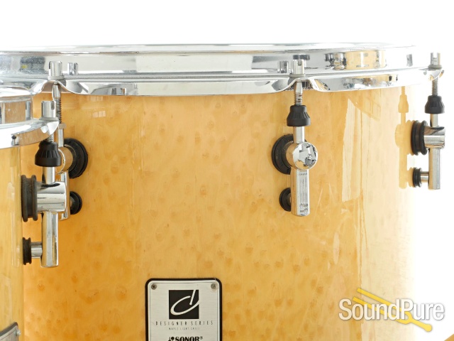Sonor 4pc Designer Maple Light Drum Set- Birdseye Natural — image 19