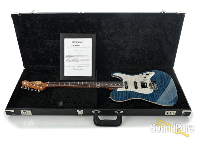 Tuttle Tuned Bent Top T Trans Aqua Nitro Guitar #803 — image 6