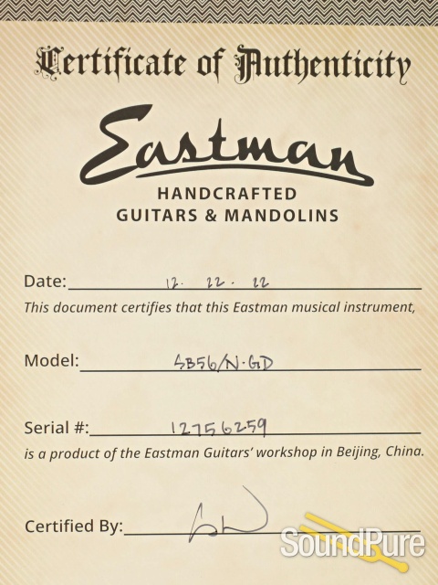 Eastman SB56/N-GD Electric Guitar #12756259 — image 6