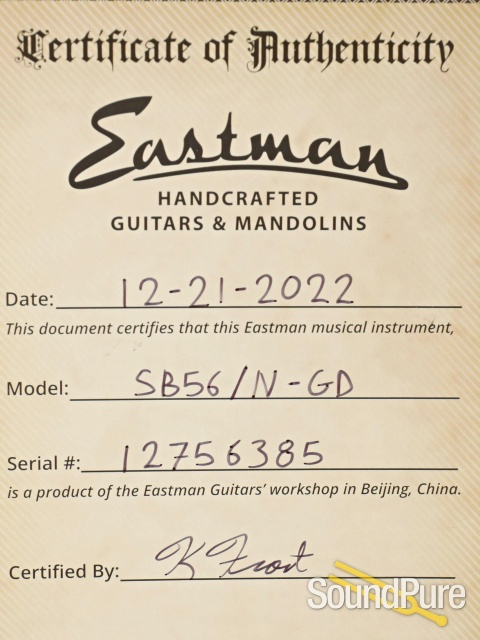 Eastman SB56/N-GD Electric Guitar #12756385 — image 5