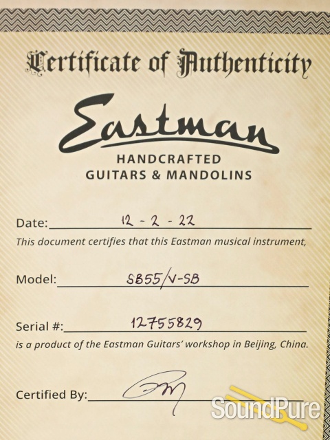 Eastman SB55/v-SB Sunburst Varnish Electric Guitar #12755829 — image 5