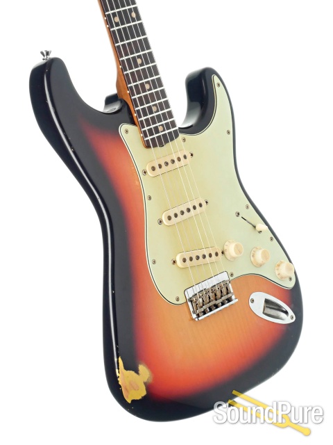 Mario Guitars S Hardtail 3-Tone Burst Relic Guitar #1222767 — image 2
