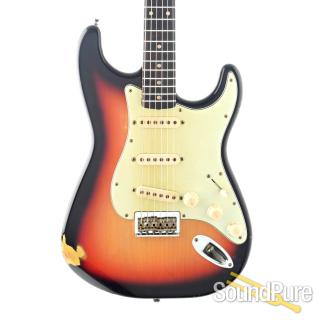 Mario Guitars S Hardtail 3-Tone Burst Relic Guitar #1222767 — image 1
