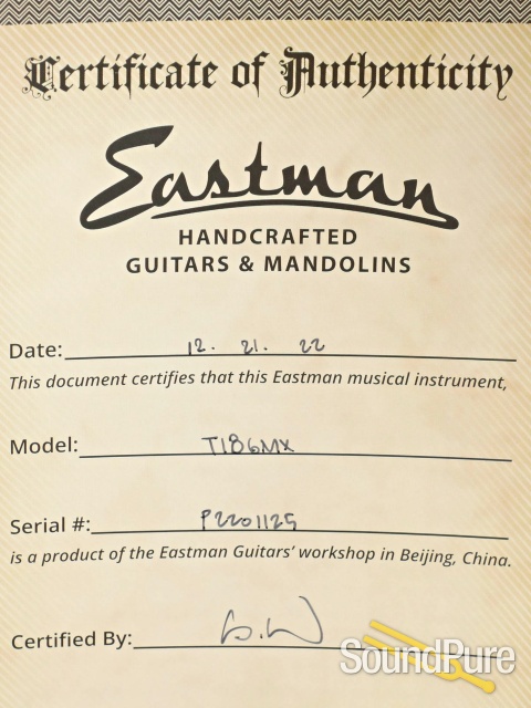 Eastman T186MX-RD Archtop Guitar #P2101125 — image 6