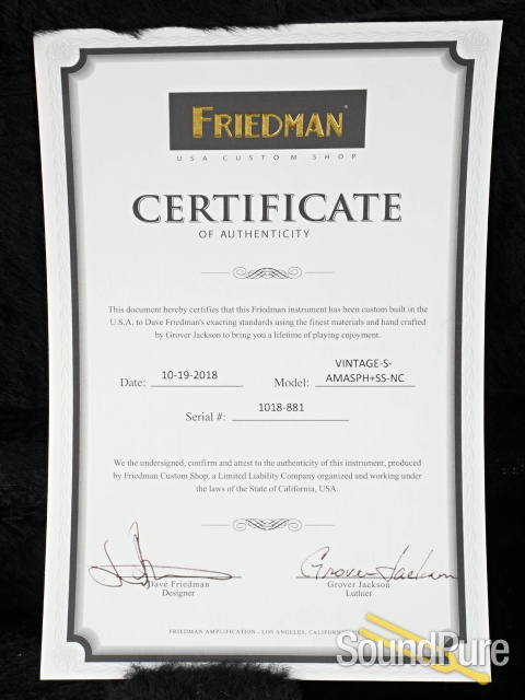 Friedman Vintage S Antique Silver Guitar #1018-881 - Used — image 6