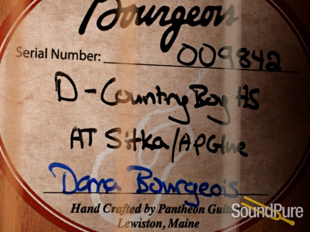 Bourgeois D-Country Boy HS AT Sitka Acoustic Guitar #009842 — image 2