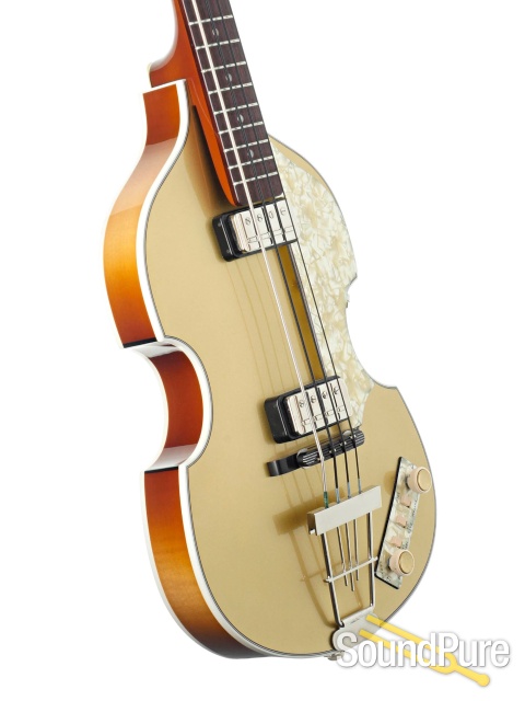 Hofner Custom Shop 500/1 Violin Bass Euroburst Gold - Used — image 2