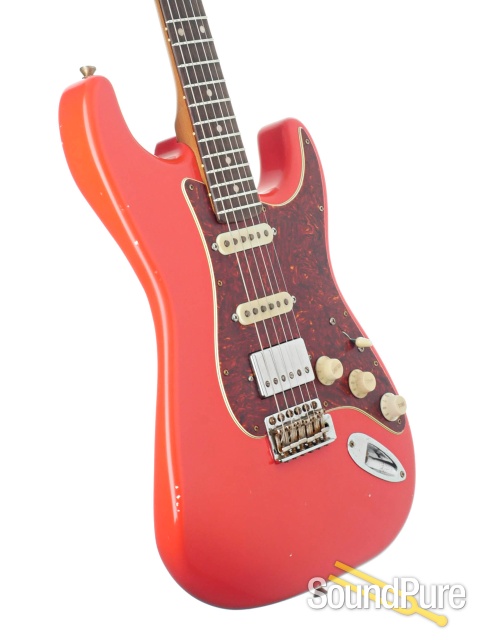 Mario Guitars S Paulownia Fiesta Red #1022742 - Used — image 2