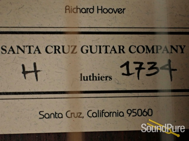 Santa Cruz H Model Moon Spruce/IRW Acoustic #1734 - Used — image 2