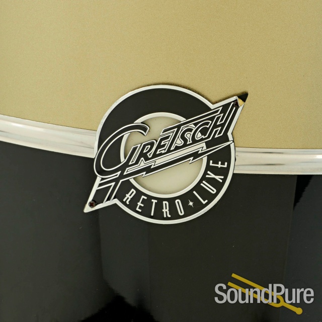 Gretsch 4pc Renown Retro Luxe Anniversary Drum Set Gold/BK — image 11
