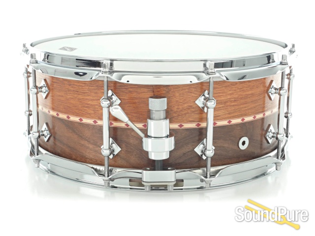 Craviotto 5.5x14 Mahogany/Walnut Stacked Snare Drum — image 2