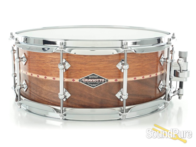 Craviotto 5.5x14 Mahogany/Walnut Stacked Snare Drum — image 1