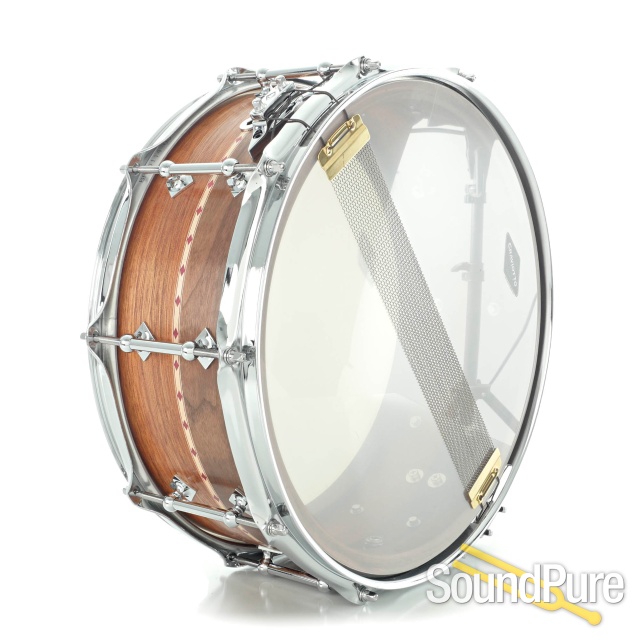 Craviotto 5.5x14 Mahogany/Walnut Stacked Snare Drum — image 3