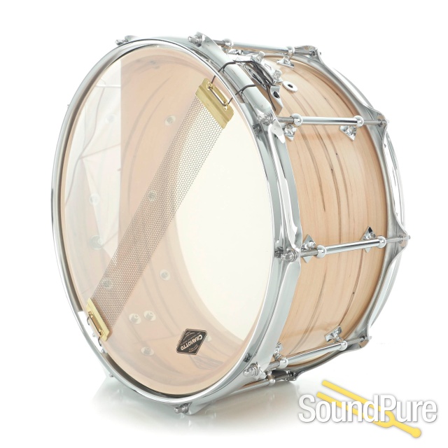 Craviotto 7x14 Ambrosia Wormy Maple Custom Shop Snare Drum — image 3