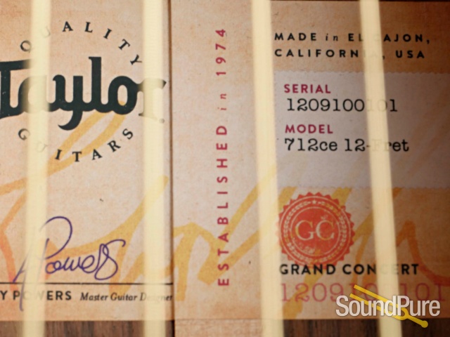 Taylor 712ce 12-Fret Acoustic Guitar #1209100101 - Used — image 4