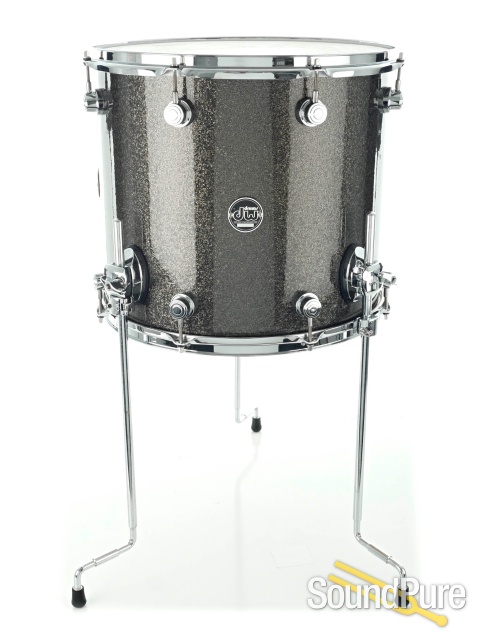 DW 4pc Performance Series Drum Set Pewter Sparkle-Used — image 10