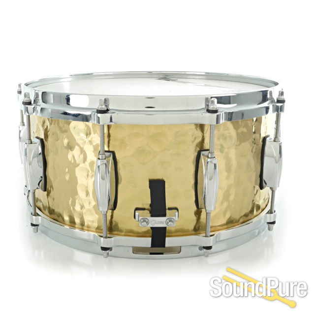 Gretsch 6.5x14 Hammered Brass Full Range Snare Drum-Used — image 2