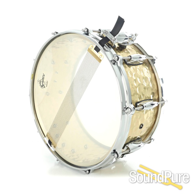 Gretsch 6.5x14 Hammered Brass Full Range Snare Drum-Used — image 3