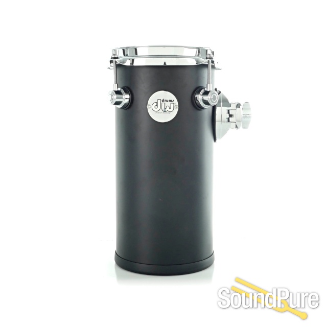 DW 12x6 Design Series Rata Tom Drum Satin Black Acrylic-Used — image 1