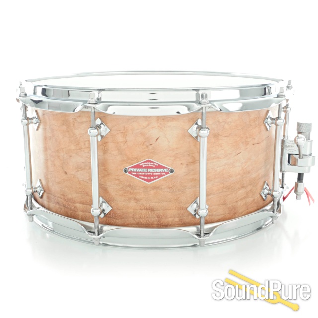 Craviotto 6.5x14 Private Reserve Figured Maple Snare Drum — image 1