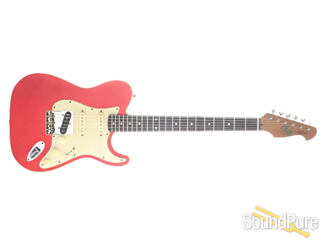 Mario Honcho Candy Apple Red Hardtail Guitar #1022732 - Used — image 9