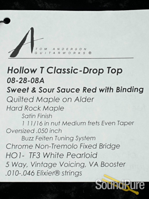 Anderson Hollow T Classic Drop Top #08-28-08A - Used — image 7