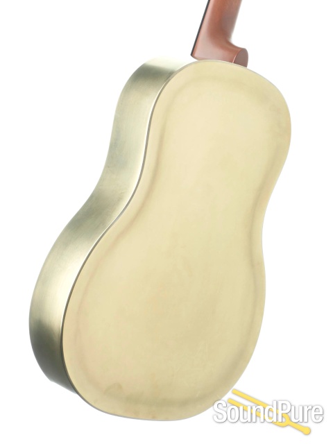National Raw Brass 12 Fret Resonator Guitar #24734 — image 3