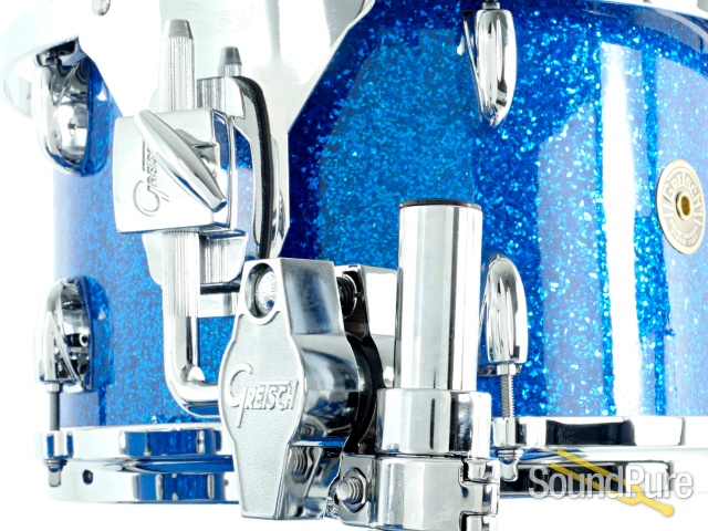 Gretsch 3pc USA Custom Drum Set- Blue Glass Glitter 20 WM — image 5