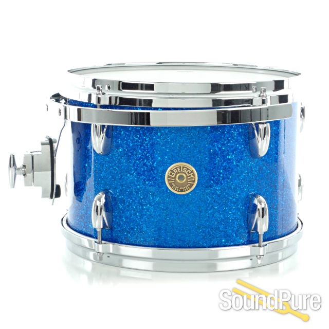 Gretsch 3pc USA Custom Drum Set- Blue Glass Glitter 20 WM — image 6