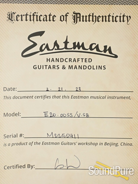 Eastman E20OOSS/V-SB Acoustic Guitar #M2250411 — image 5
