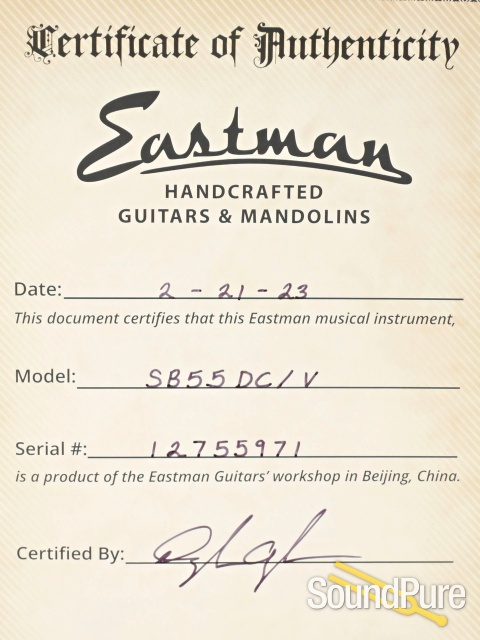 Eastman SB55DC/v Antique Varnish Electric Guitar #12755971 — image 5