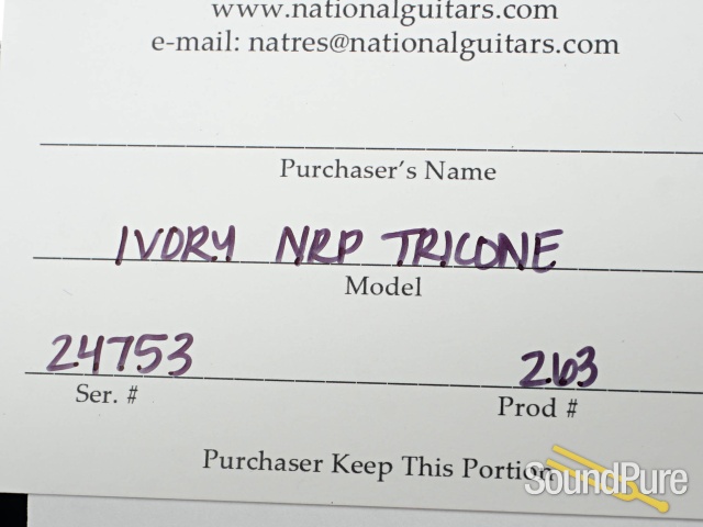 National NRP Steel Tricone Ivory Resonator Guitar #24753 — image 5