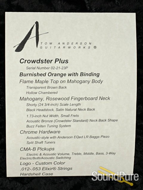Anderson Crowdster + Burnished Orange Guitar #02-21-23P — image 5