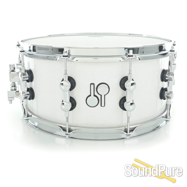 Sonor 6.5x14 SQ2 Medium Birch Snare Drum White Sparkle — image 1