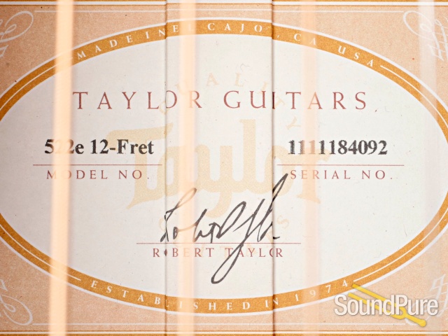 Taylor 522e 12 Fret Acoustic Guitar #1111184092 - Used — image 7