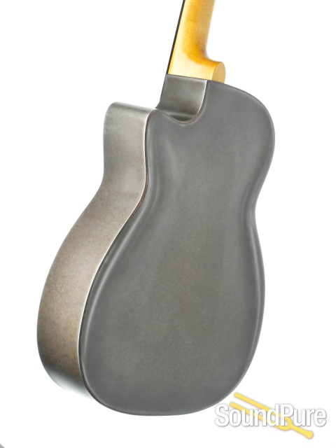 National T-14 Fret Weathered Steel Tricone Resonator #24786 — image 3