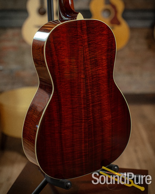 Santa Cruz Custom Koa OO Dark Red Stain Acoustic #1213 — image 6