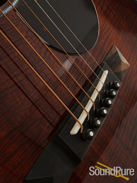 Santa Cruz Custom Koa OO Dark Red Stain Acoustic #1213 — image 13