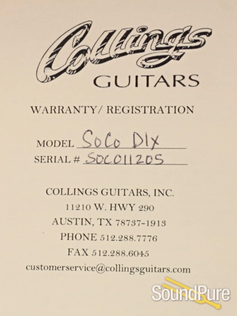 Collings SoCo Deluxe Mermaid Blue Guitar #11205 - Used — image 5
