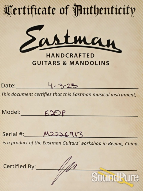 Eastman E20P Addy/Rosewood Parlor Acoustic #M2226913 — image 5