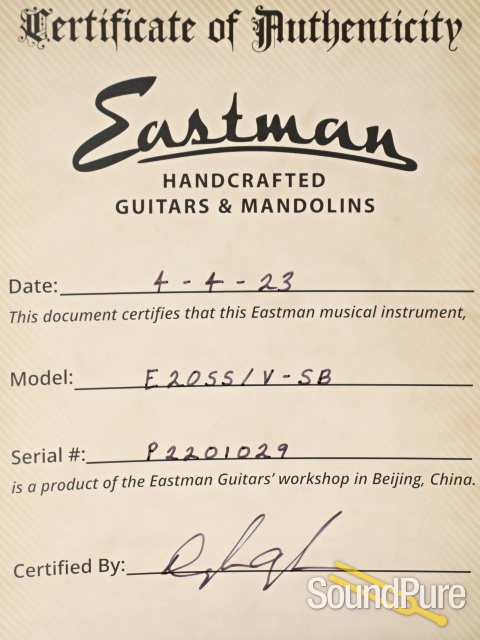 Eastman E20SS/V-SB Addy/RW Acoustic Guitar #P2201029 — image 5