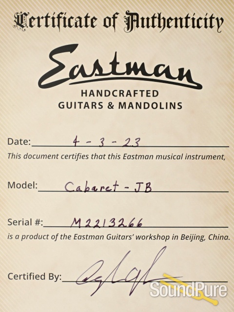 Eastman Cabaret-JB Nylon String Archtop #M2213266 — image 5