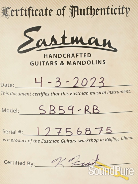 Eastman SB59-RB Redburst Electric Guitar #12756875 — image 5