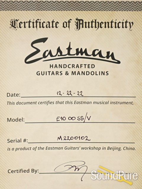 Eastman E10OOSS/V Addy/Mahogany Acoustic #M2200102 - Used — image 5