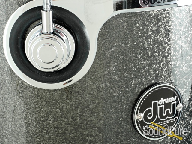 DW 3pc Performance Series Drum Set Pewter Sparkle — image 2