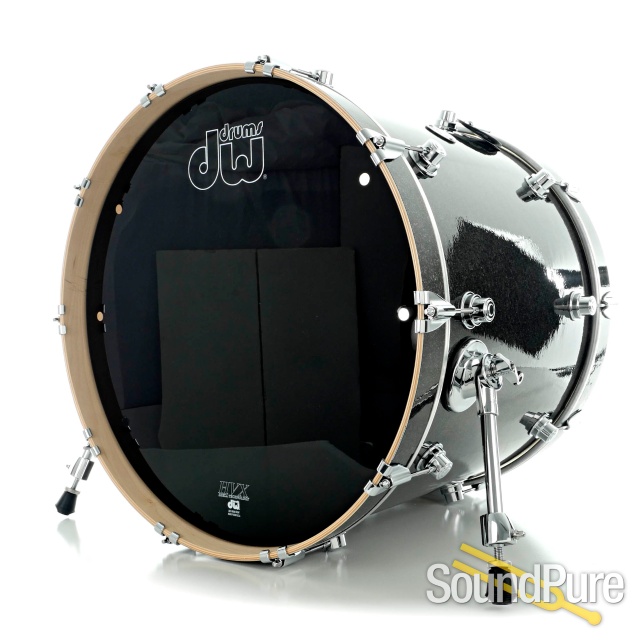 DW 3pc Performance Series Drum Set Pewter Sparkle — image 8