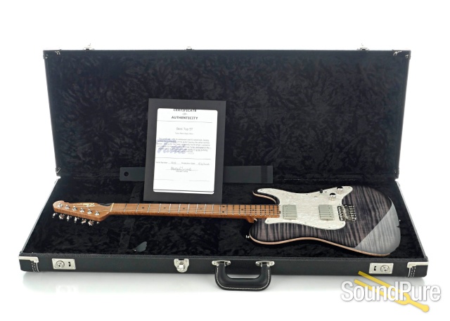 Tuttle Bent Top ST HH Trans Black Burst Electric Guitar #835 — image 6