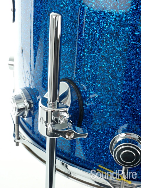 DW 3pc Collectors Series Maple Drum Set-Blue Glass Glitter — image 3
