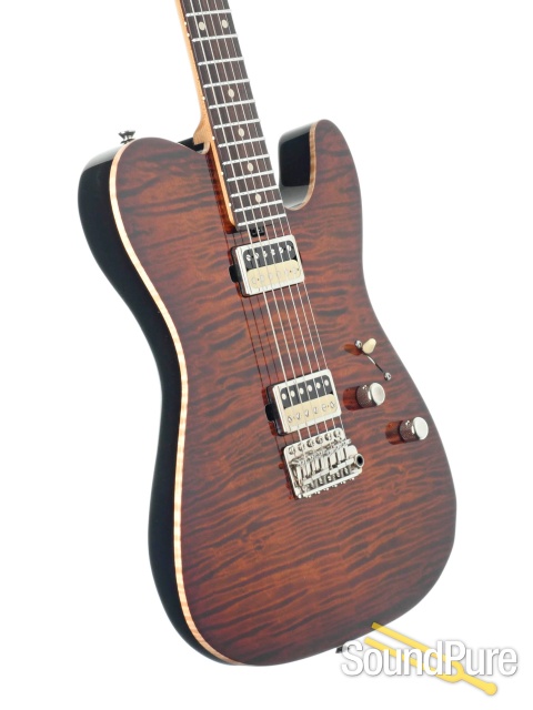 Tuttle Tuned Bent Top T Brown Burst Guitar #712 - Used — image 2